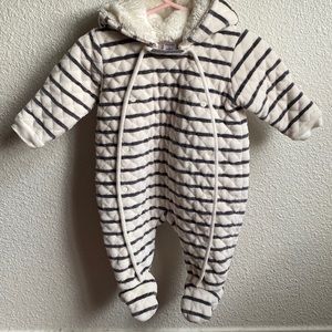 Cozy Quilted Sherpa Hooded Bodysuit